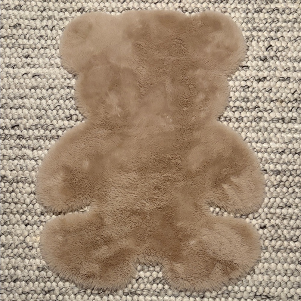 Teddy Bear Faux Fur Rug for Nursery